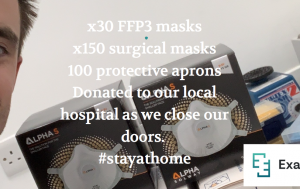 Clients acting positively in this COVID-19 criss - donating protective face masks #Examen